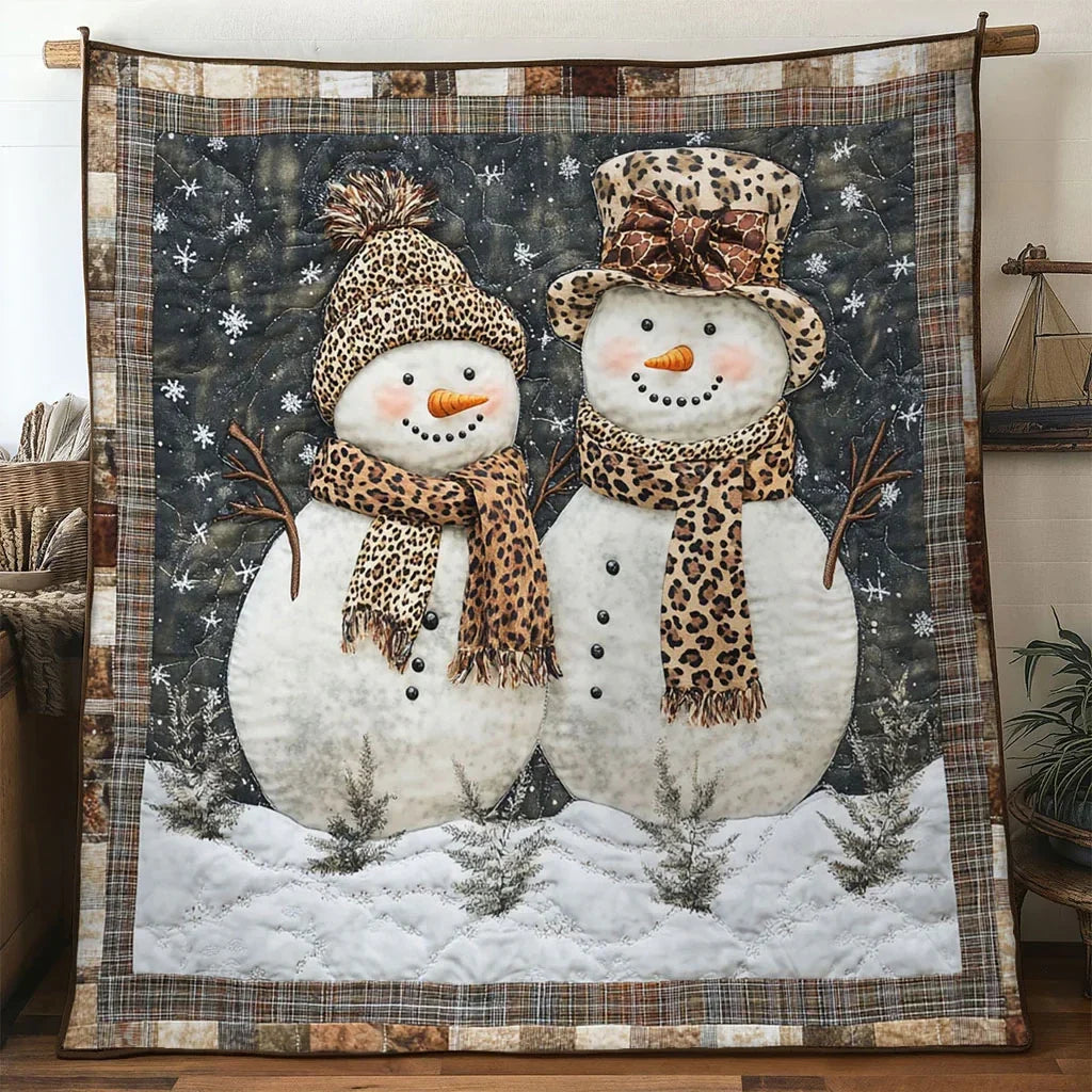 Wild Love Snowman Quilt Blanket
