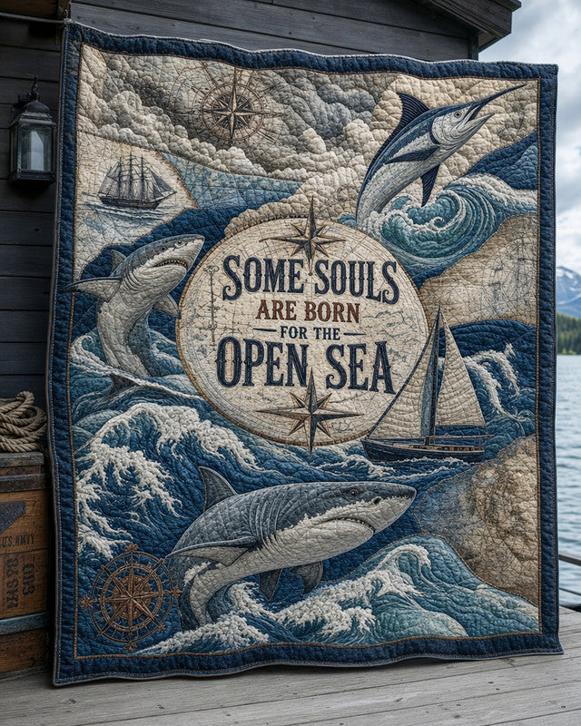 Wild Ocean Quilt Blanket - Quilted Blanket by Wild and Way