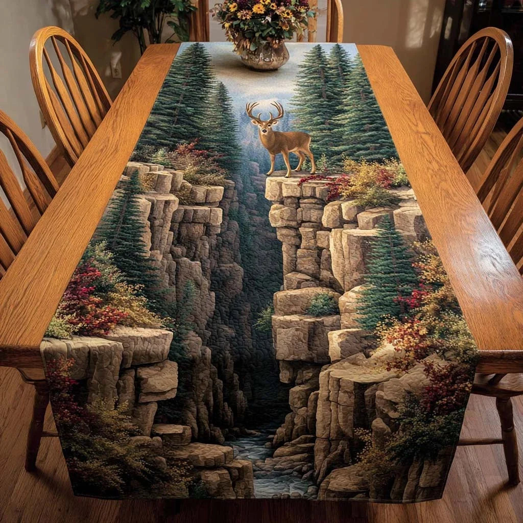 Wildwood Deer Quilted Table Runner