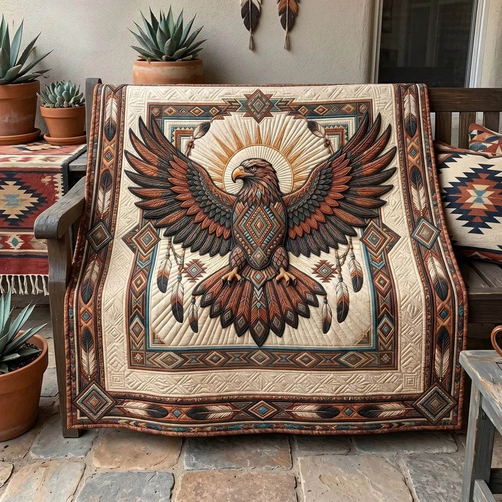 Wings Of The Spirit Eagle Quilt Blanket