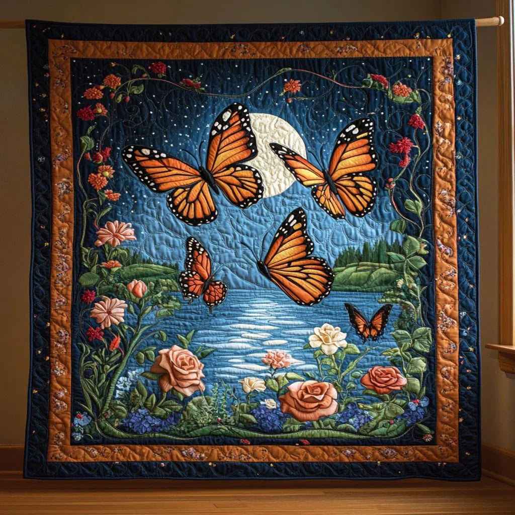 Wings Under Earth Quilt Blanket