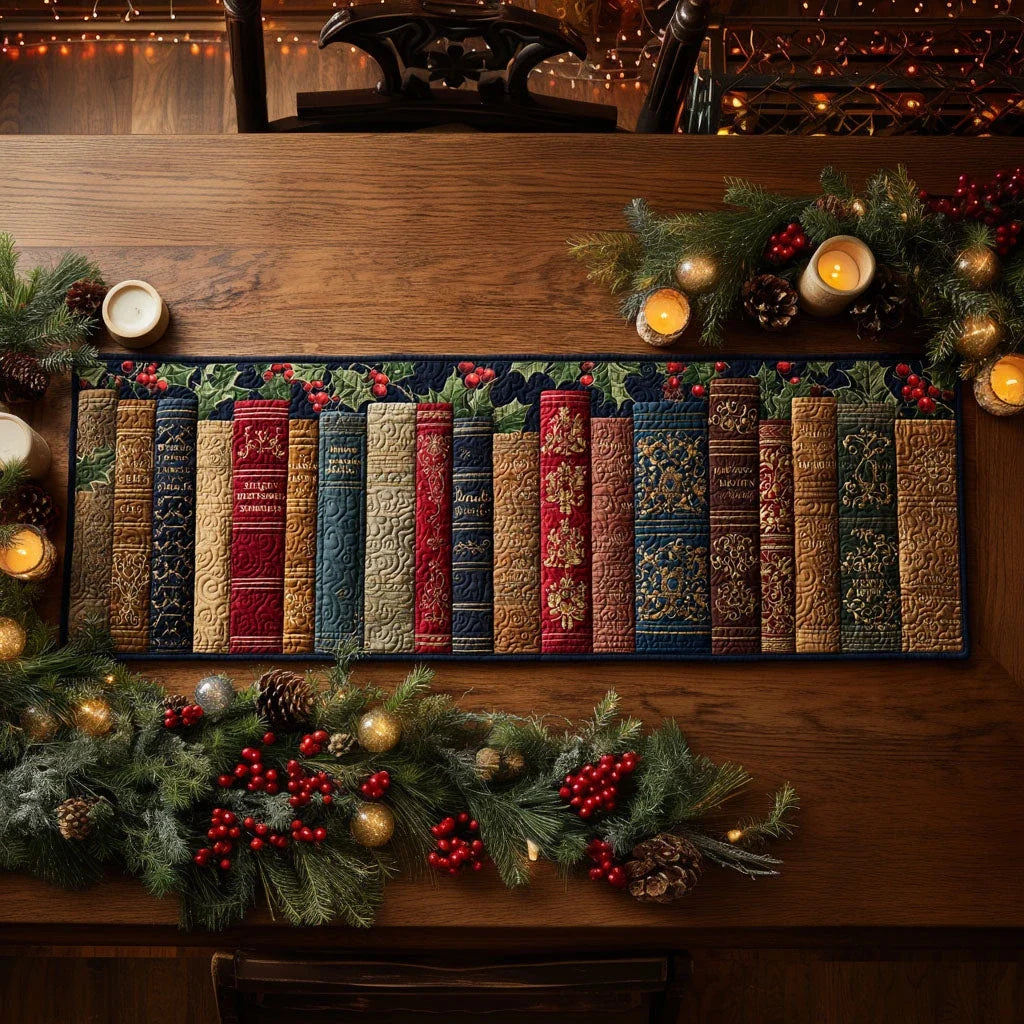 Winter Bookpath Quilted Table Runner