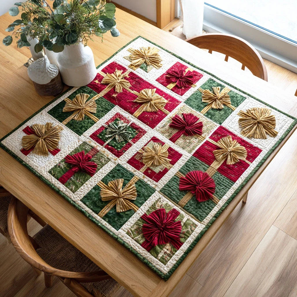 Winter Glow Quilted Table Topper