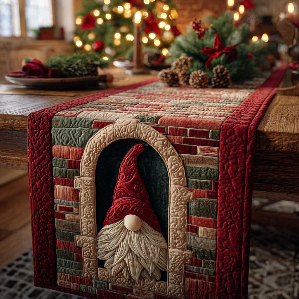 Winter Gnome Quilted Table Runner