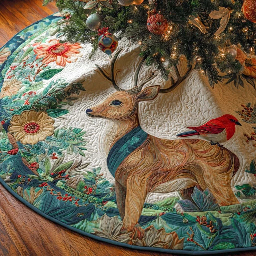 Winter Grace Quilted Tree Skirt