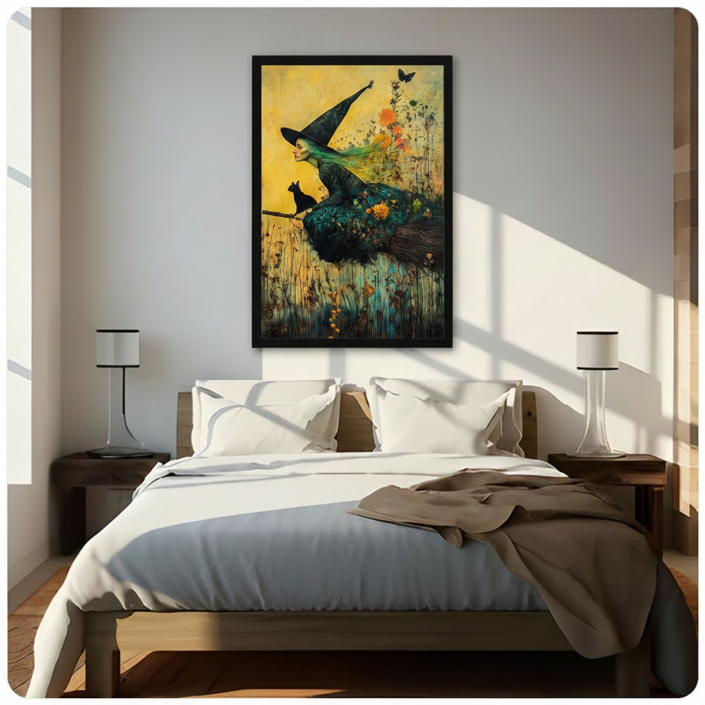 Botanical Witch Broom Ride Canvas Wall Art