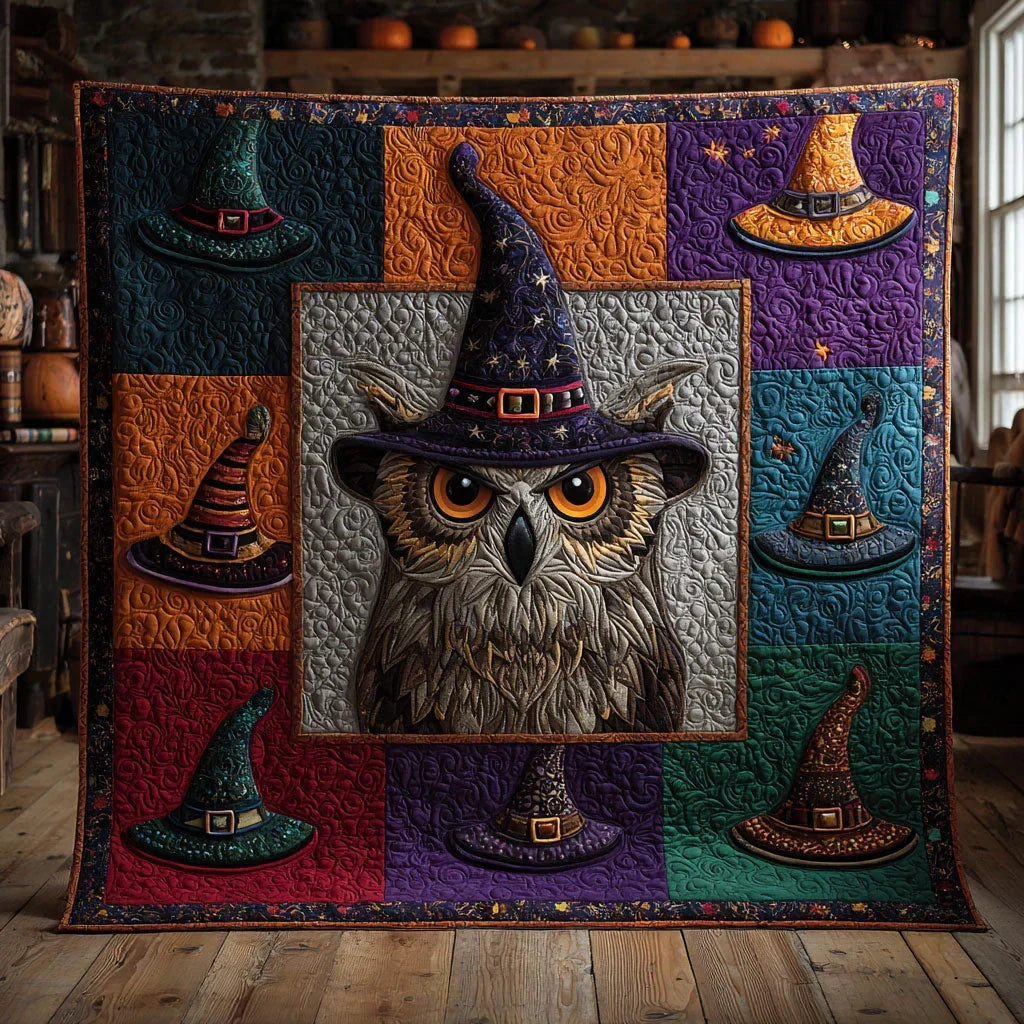 Witchy Owl Quilt Blanket