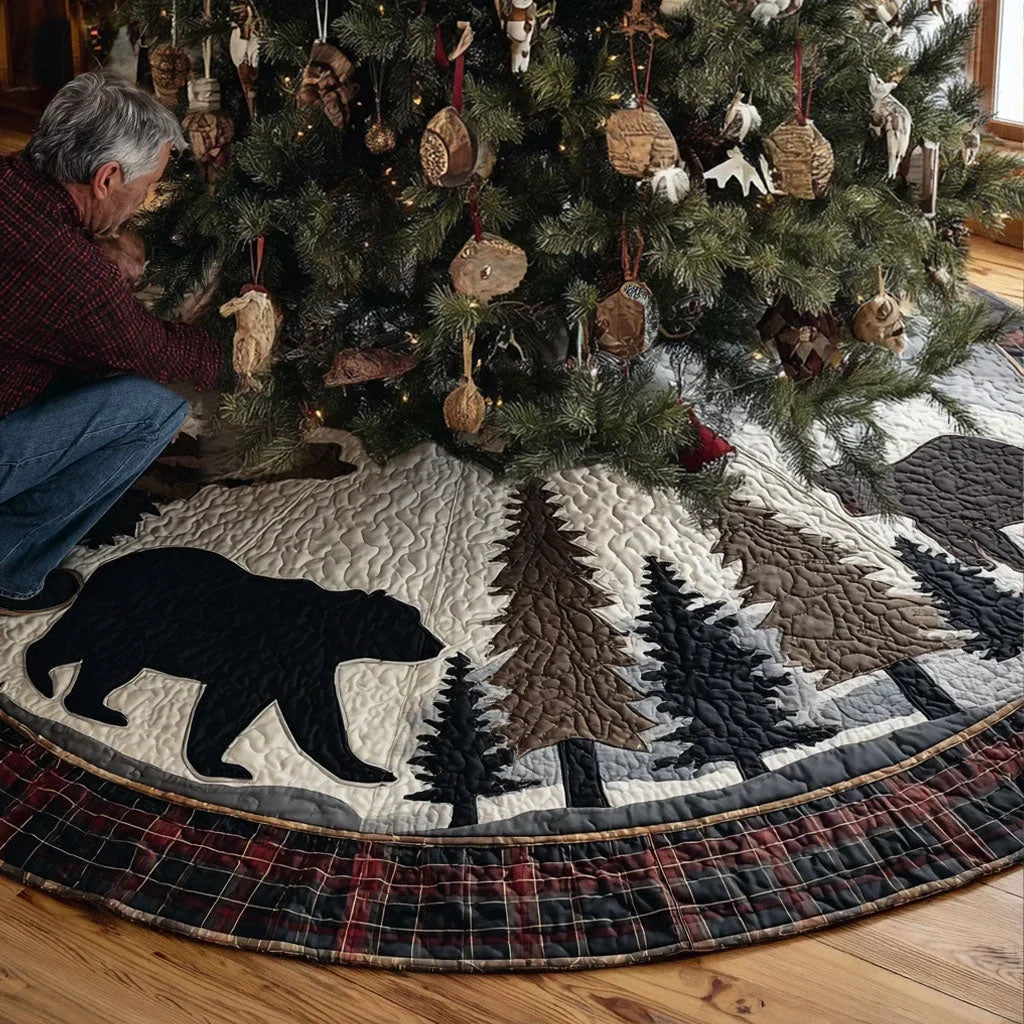 Woodland Christmas Quilted Tree Skirt