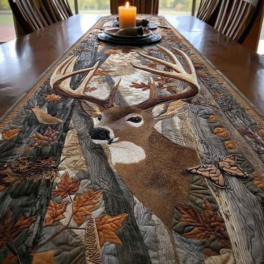 Woodland Majesty Quilted Table Runner