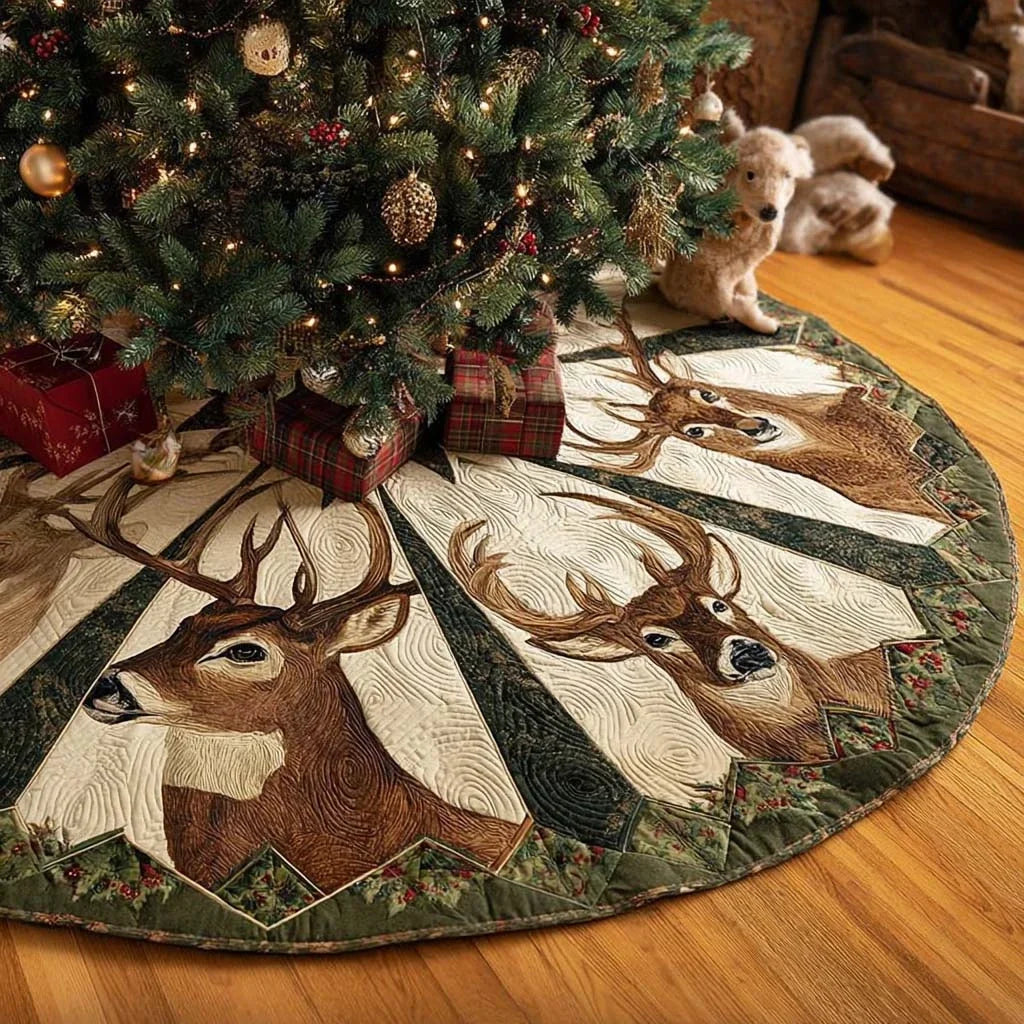 Woodland Moments Christmas Quilted Tree Skirt