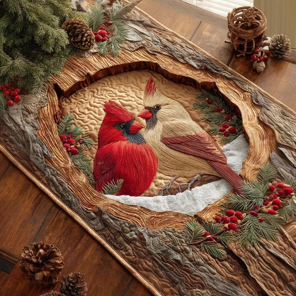 Wreathside Visitor Quilted Table Runner