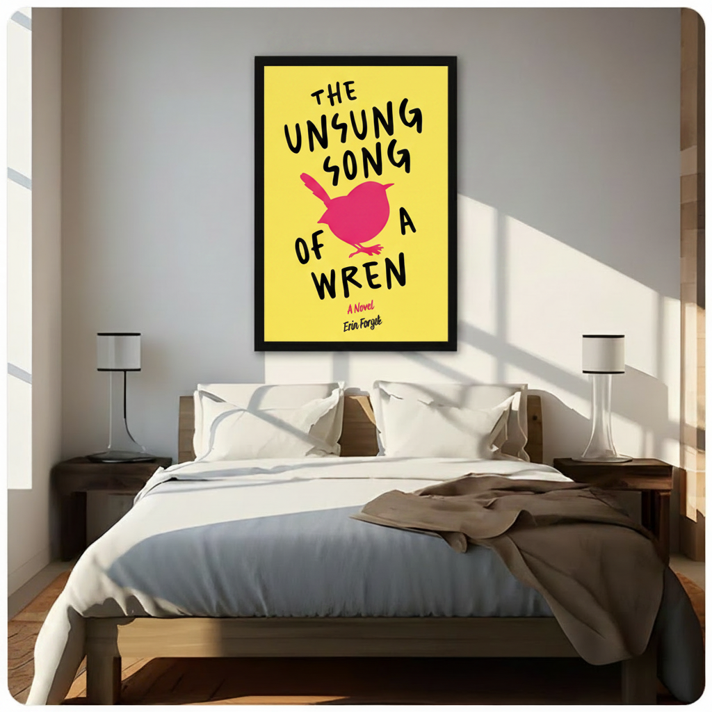 Wren Book Cover Literary Canvas Wall Art