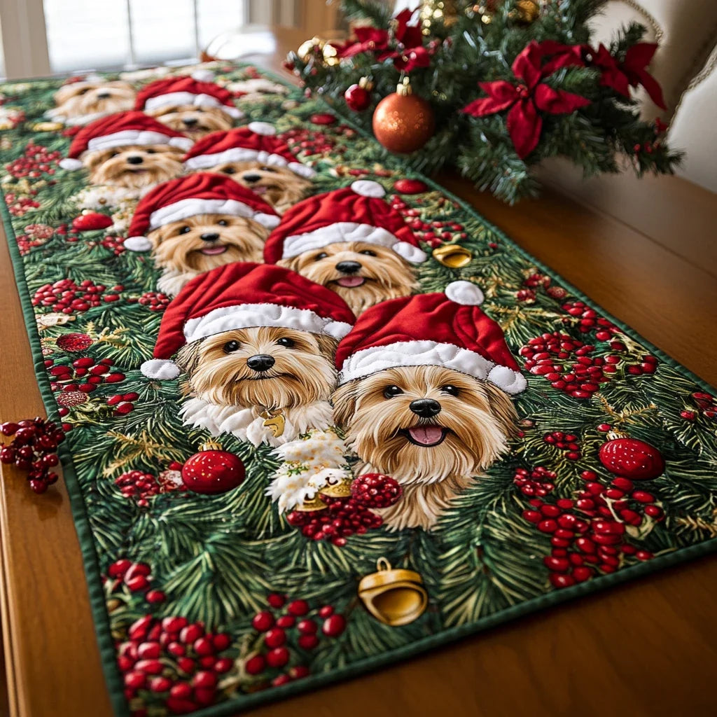 Yorkie Spirit Quilted Table Runner
