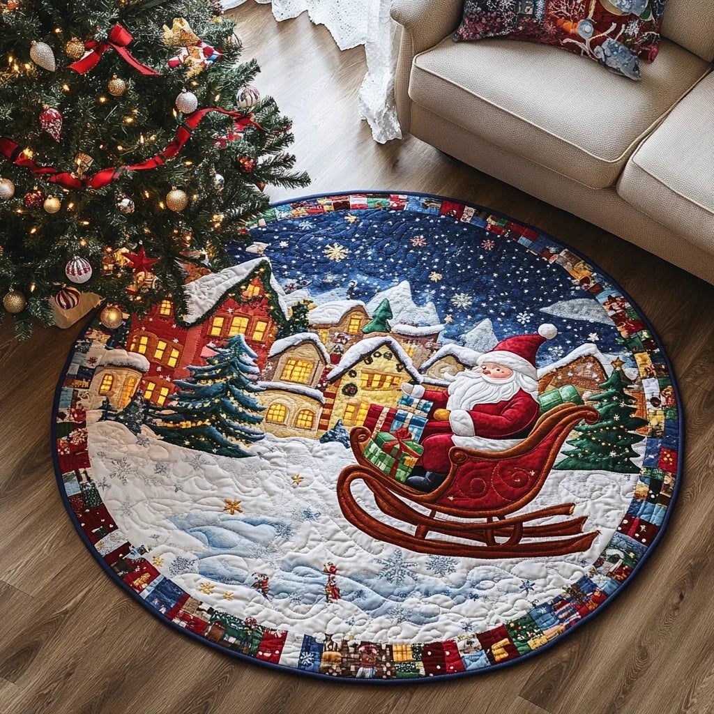 Yuletide Warmth Quilted Round Mat