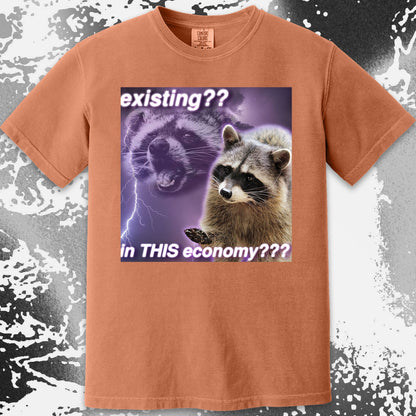 Existing in This Economy Raccoon T-Shirt, funny meme tee gift (view 13)