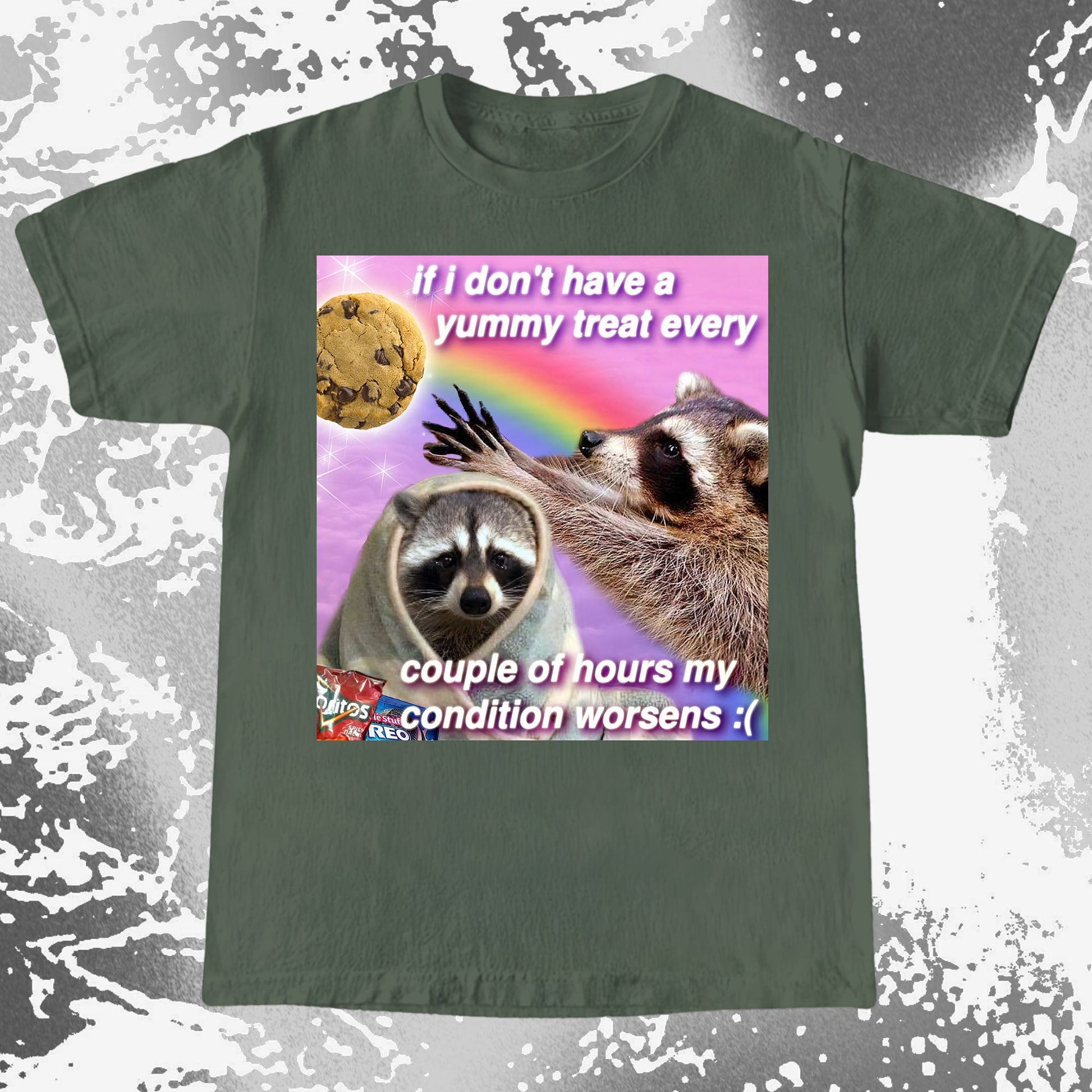 If I Don't Have a Yummy Treat Raccoon T-Shirt, funny meme tee gift (view 6)