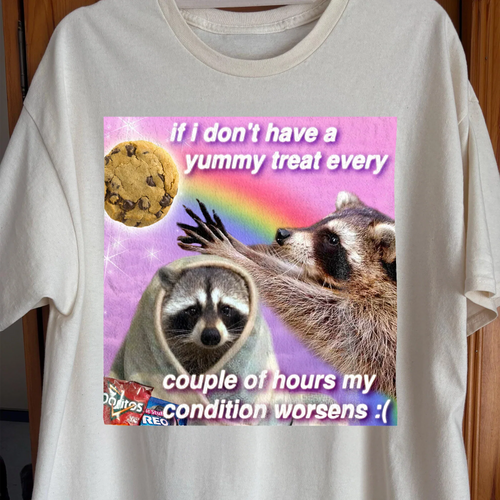 If I Don't Have a Yummy Treat Raccoon T-Shirt, funny meme tee gift