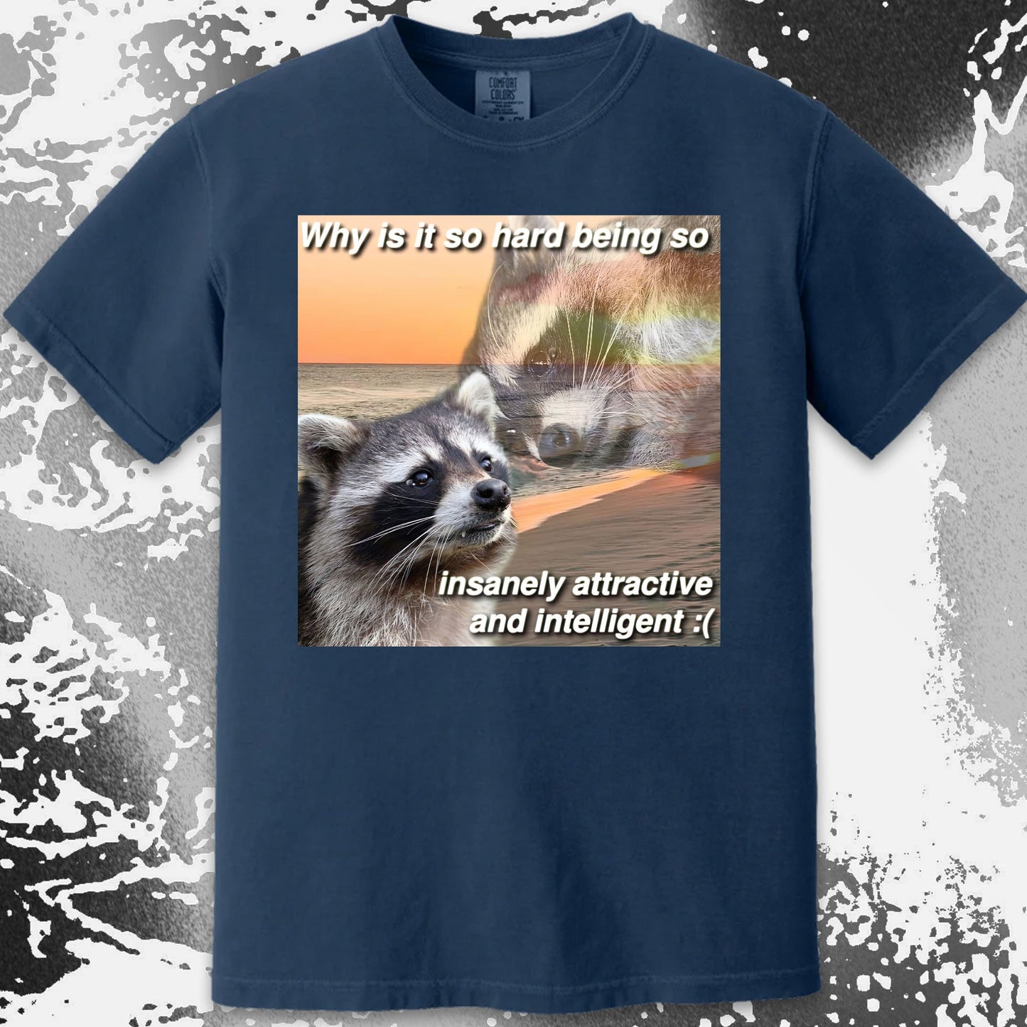 Insanely Attractive and Intelligent Raccoon T-Shirt, funny meme tee gift (view 11)