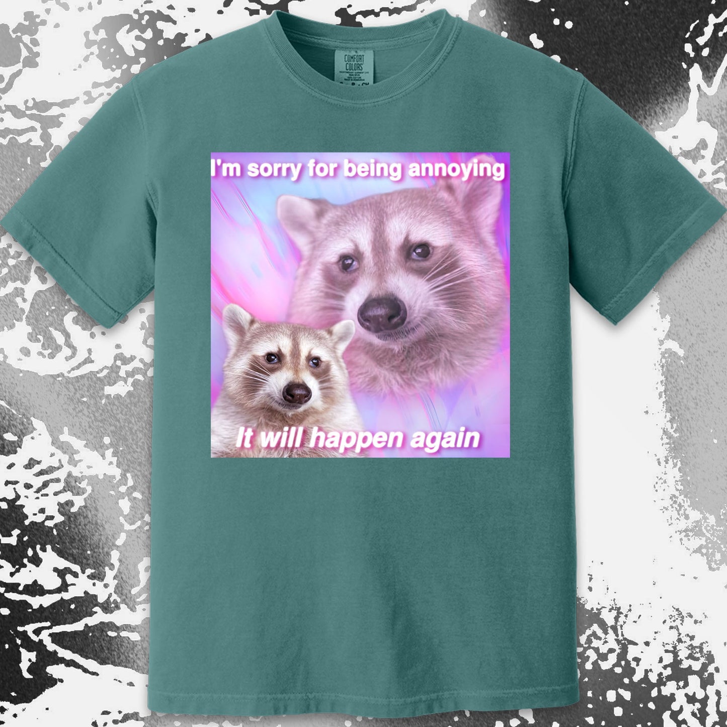 Sorry For Being Annoying Raccoon T-Shirt, funny meme tee gift (view 10)