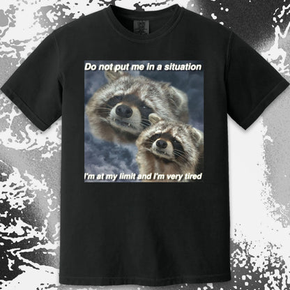 I'm At My Limit Raccoon T-Shirt, funny meme tee gift (view 11)