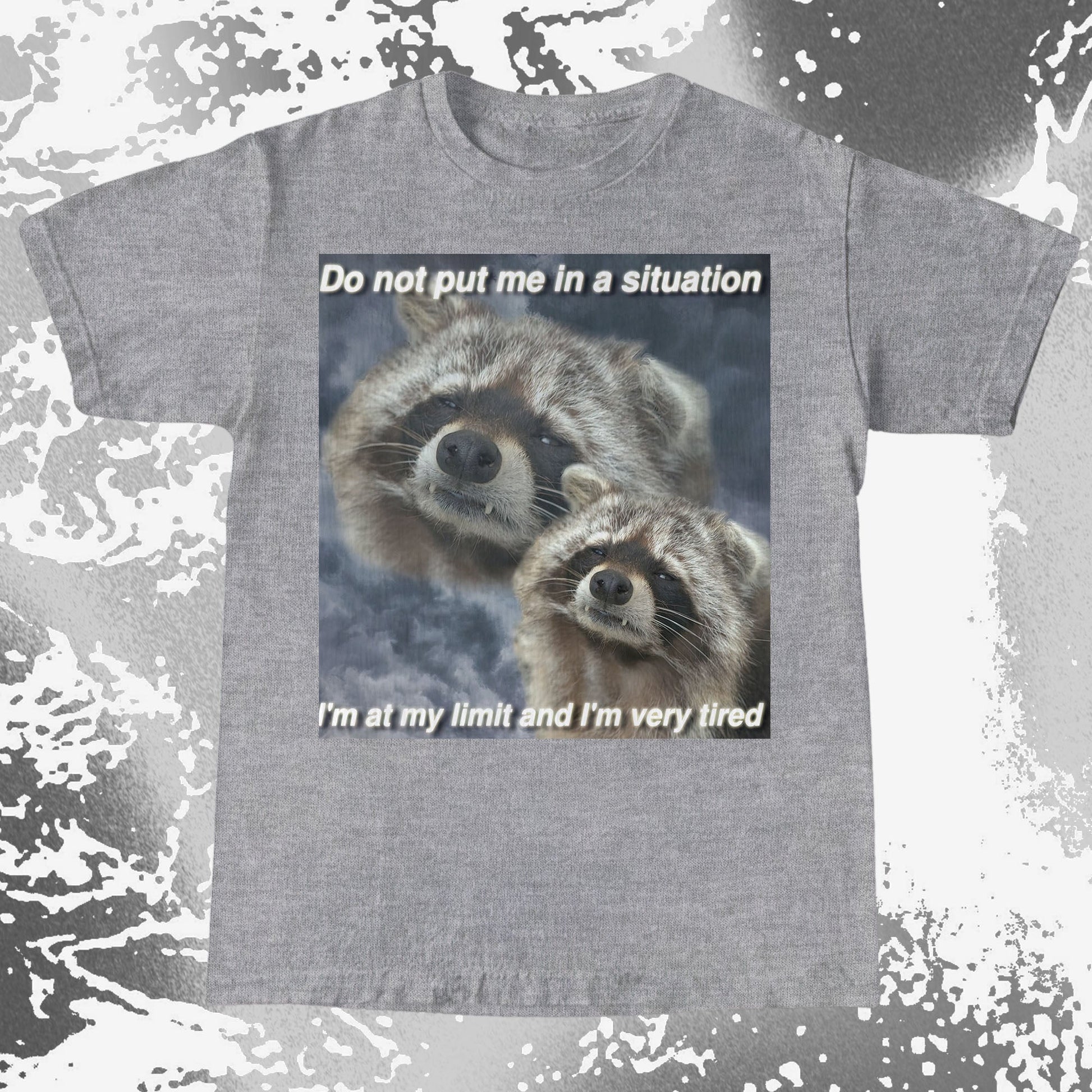 I'm At My Limit Raccoon T-Shirt, funny meme tee gift (view 15)