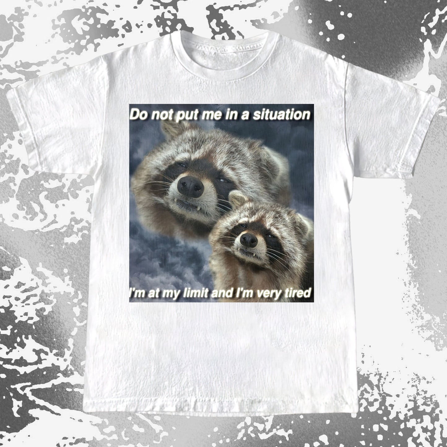 I'm At My Limit Raccoon T-Shirt, funny meme tee gift (view 16)