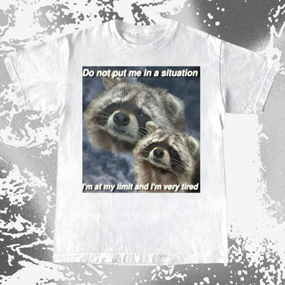 I'm At My Limit Raccoon T-Shirt, funny meme tee gift (view 16)