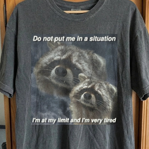 I'm At My Limit Raccoon T-Shirt, funny meme tee gift