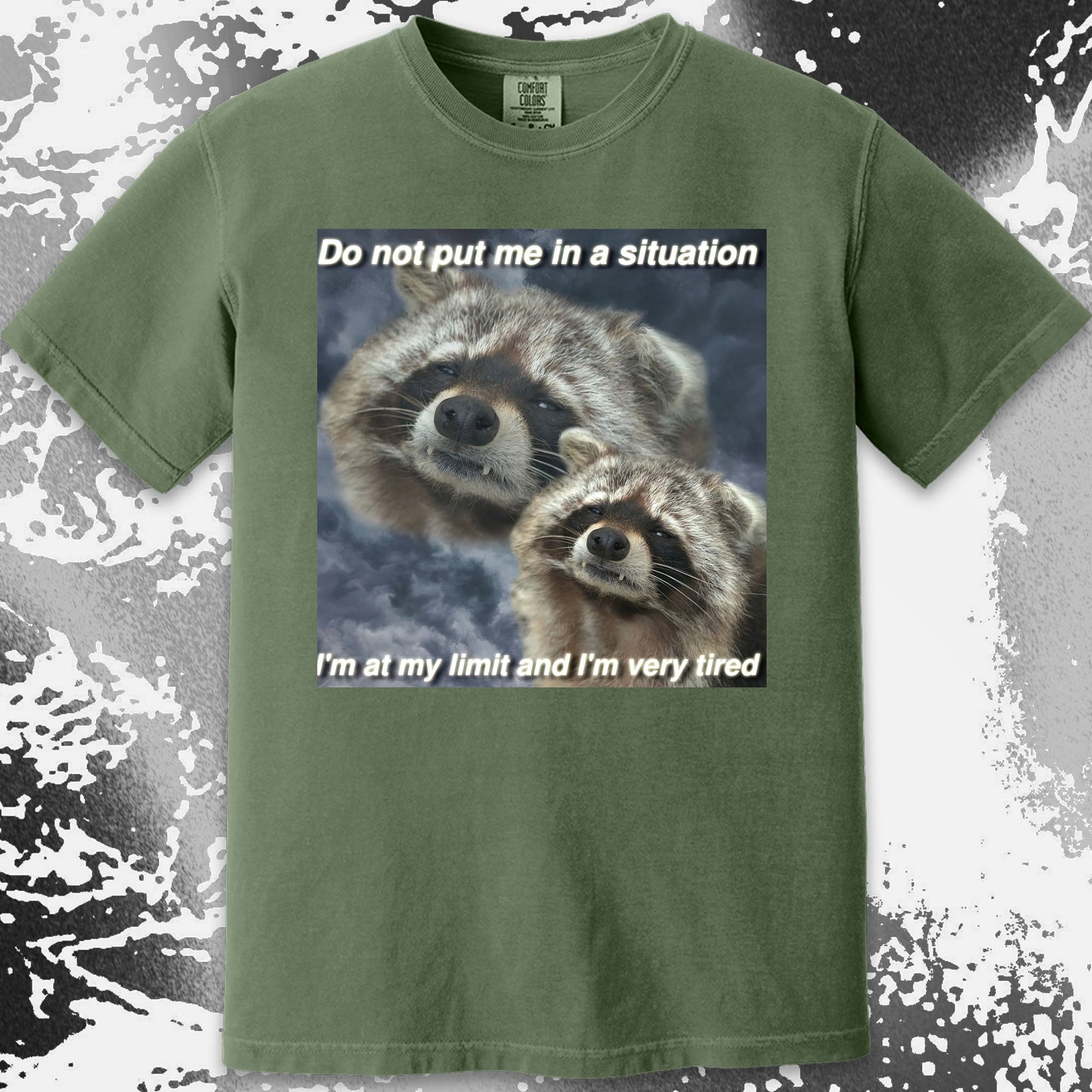 I'm At My Limit Raccoon T-Shirt, funny meme tee gift (view 5)
