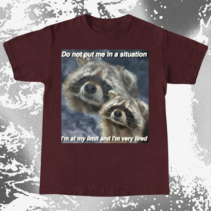 I'm At My Limit Raccoon T-Shirt, funny meme tee gift (view 3)