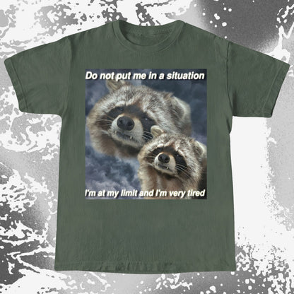 I'm At My Limit Raccoon T-Shirt, funny meme tee gift (view 4)