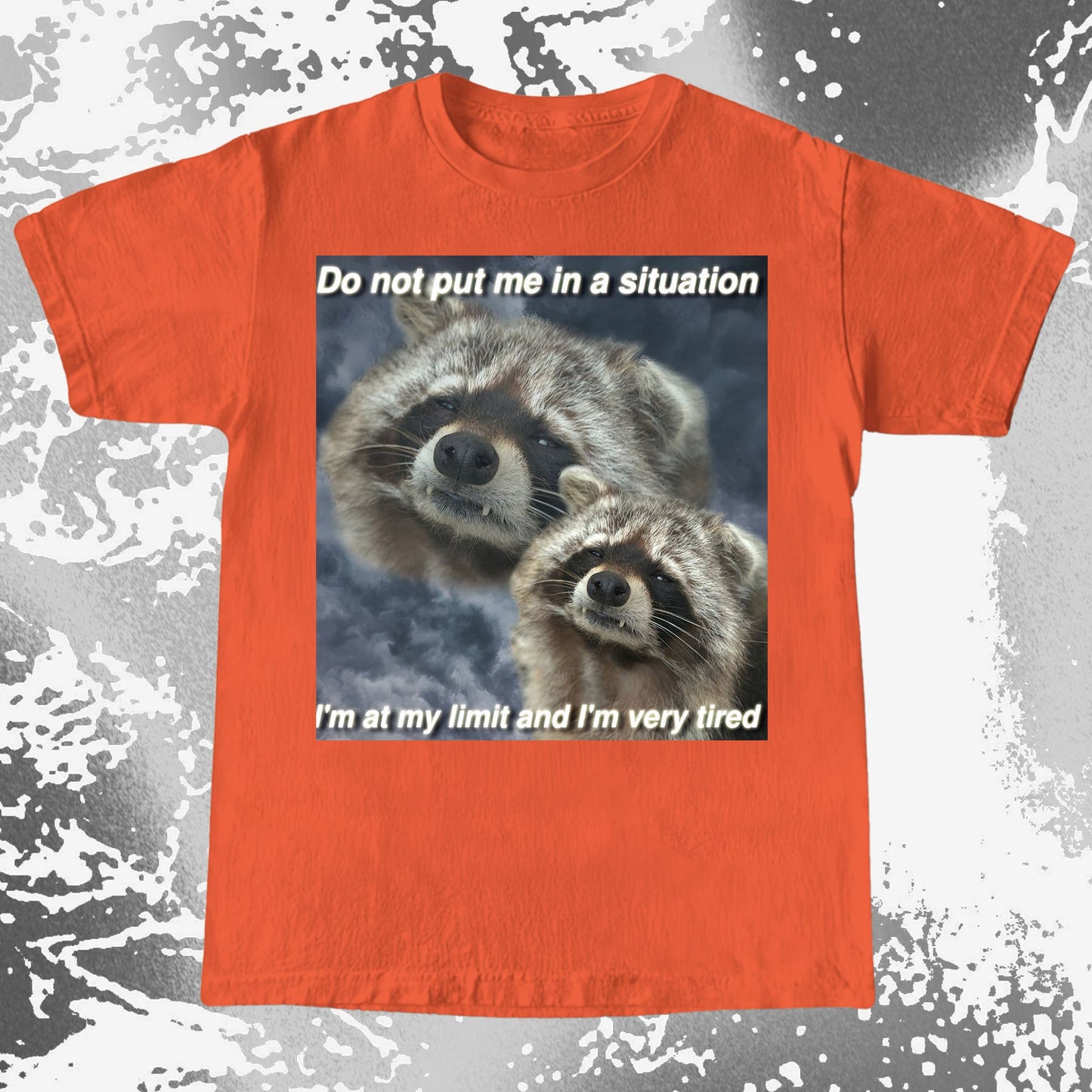 I'm At My Limit Raccoon T-Shirt, funny meme tee gift (view 6)