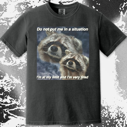 I'm At My Limit Raccoon T-Shirt, funny meme tee gift (view 7)