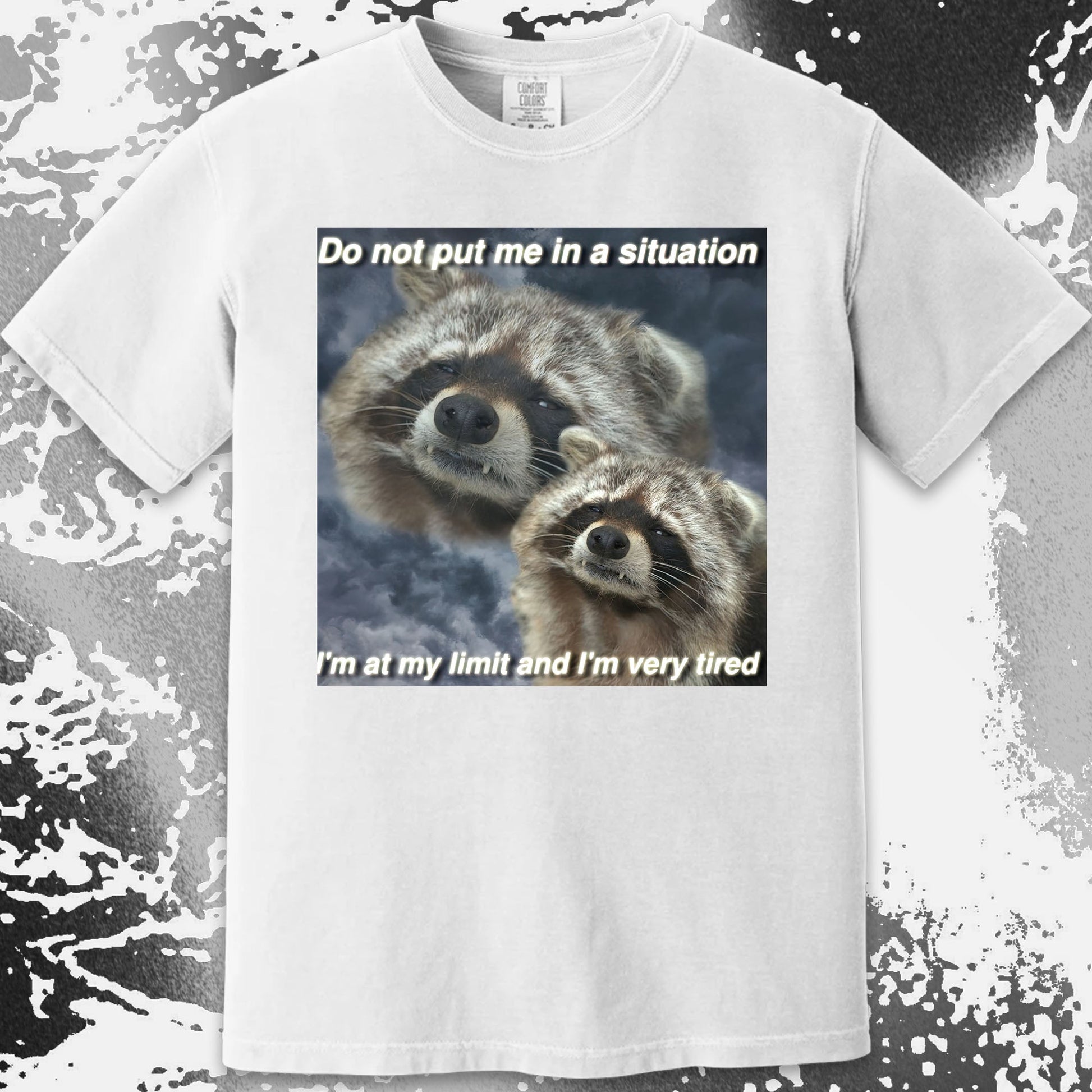 I'm At My Limit Raccoon T-Shirt, funny meme tee gift (view 9)