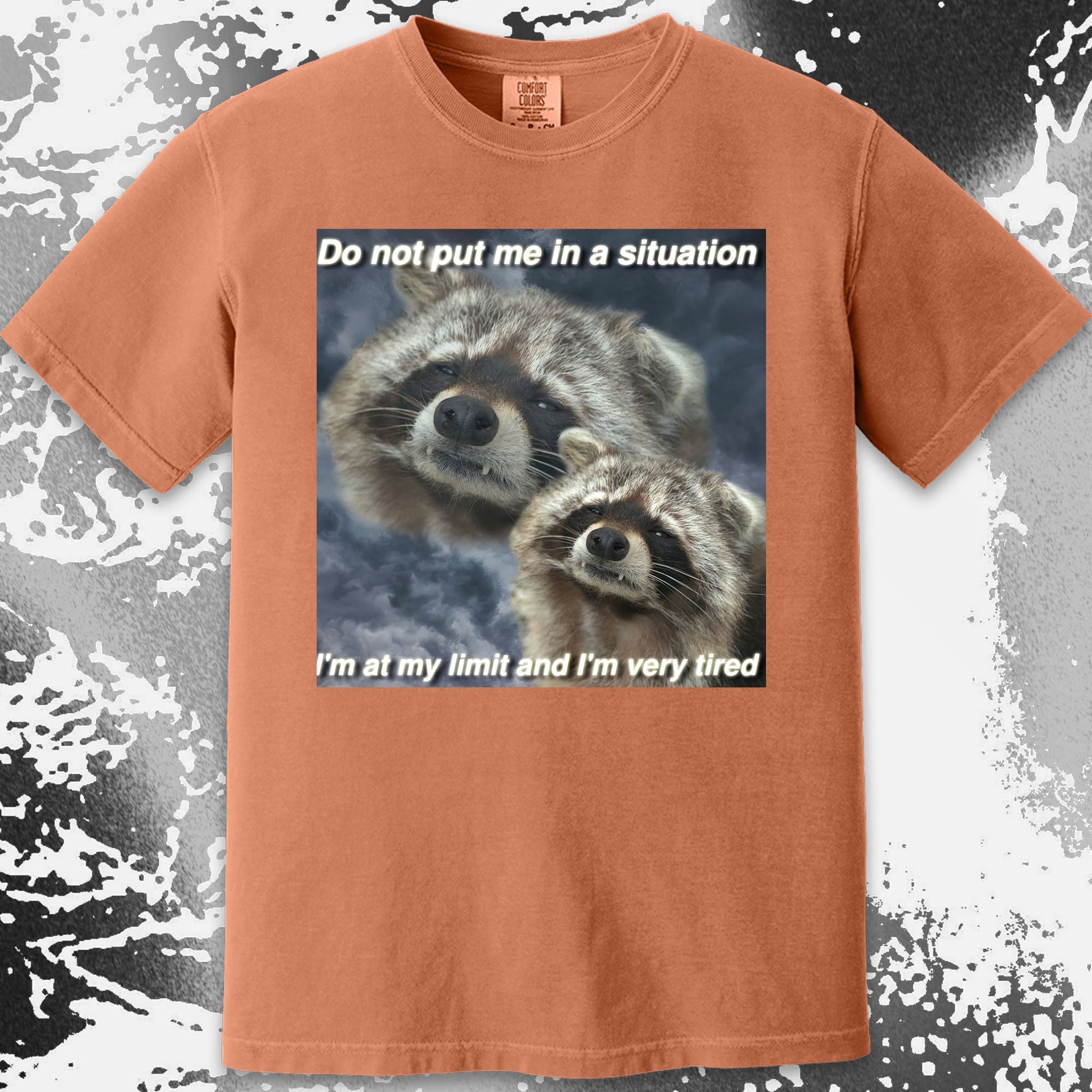 I'm At My Limit Raccoon T-Shirt, funny meme tee gift (view 10)