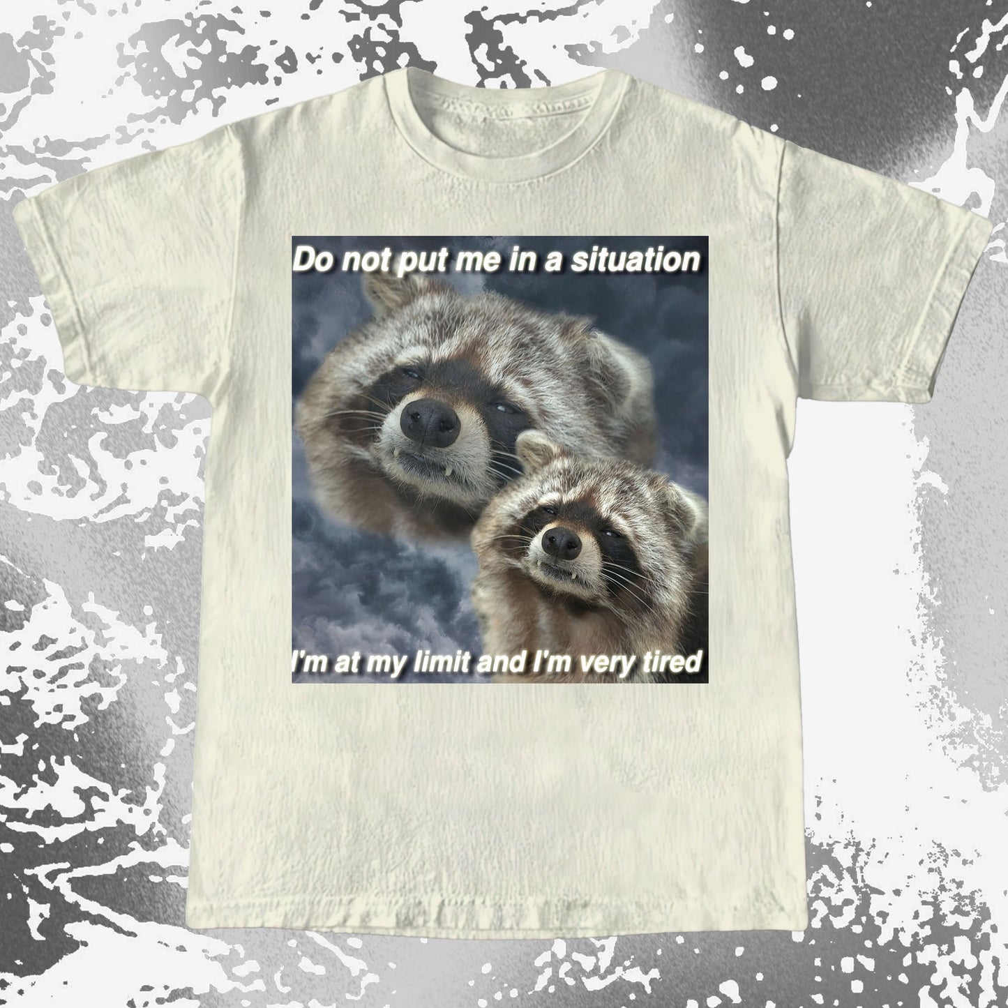 I'm At My Limit Raccoon T-Shirt, funny meme tee gift (view 17)
