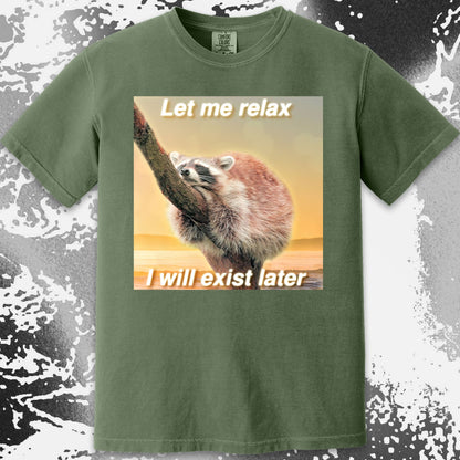 Let Me Relax Raccoon T-Shirt, funny meme tee gift (view 10)