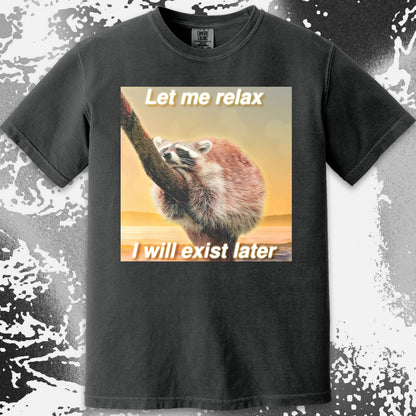 Let Me Relax Raccoon T-Shirt, funny meme tee gift (view 12)