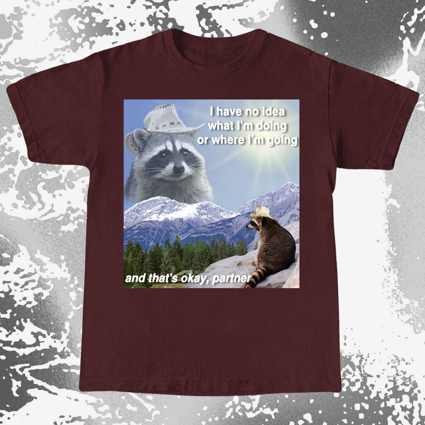 I Have No Idea What I'm Doing Raccoon T-Shirt, funny meme tee gift (view 4)