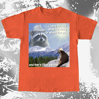 I Have No Idea What I'm Doing Raccoon T-Shirt, funny meme tee gift (view 7)