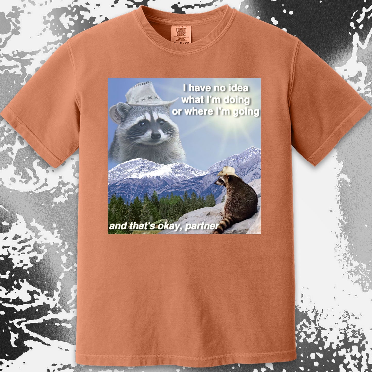I Have No Idea What I'm Doing Raccoon T-Shirt, funny meme tee gift (view 11)