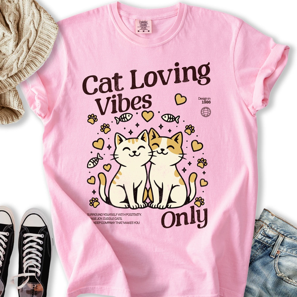 Cat Loving Vibes Relaxed Tee