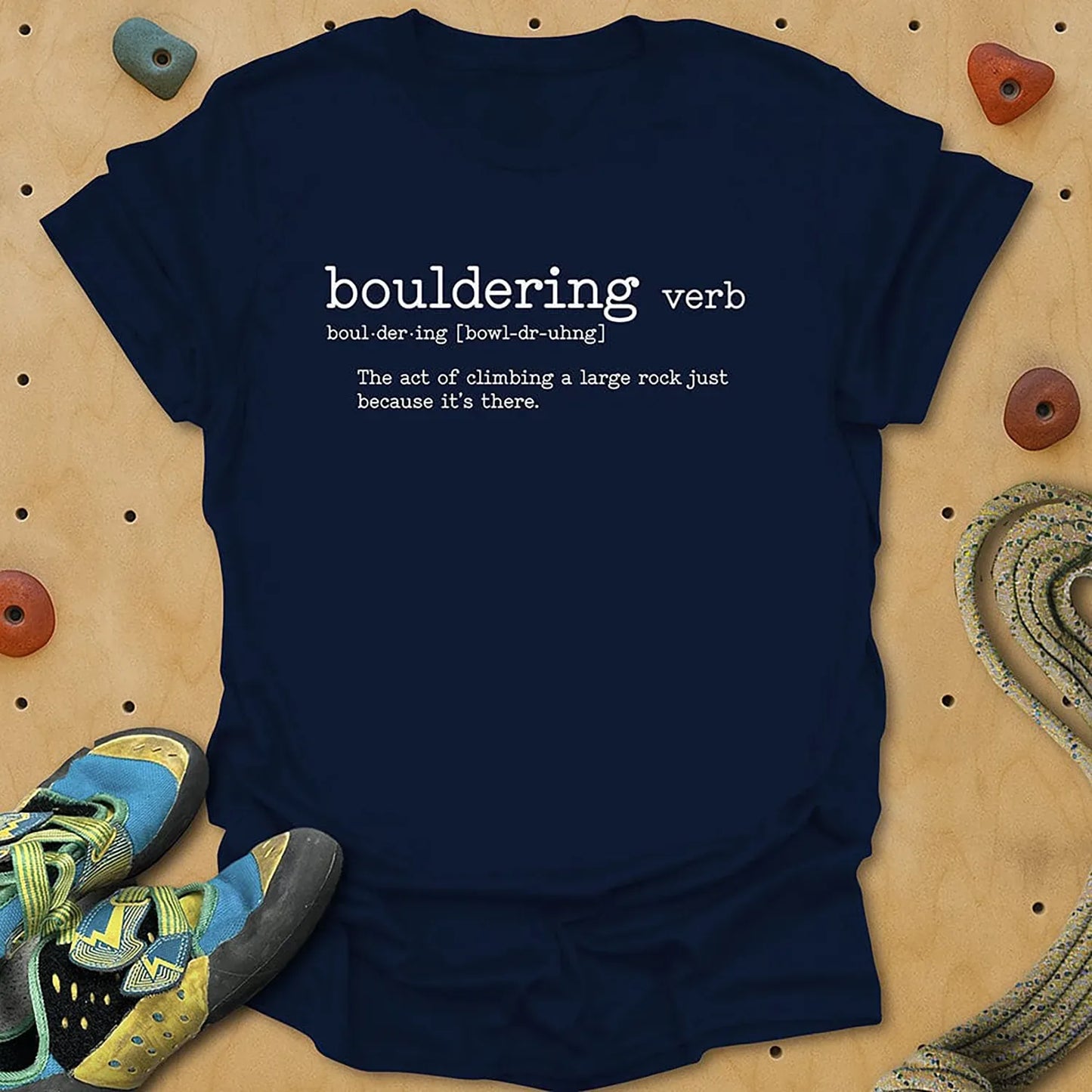 Bouldering Definition Tee - Navy