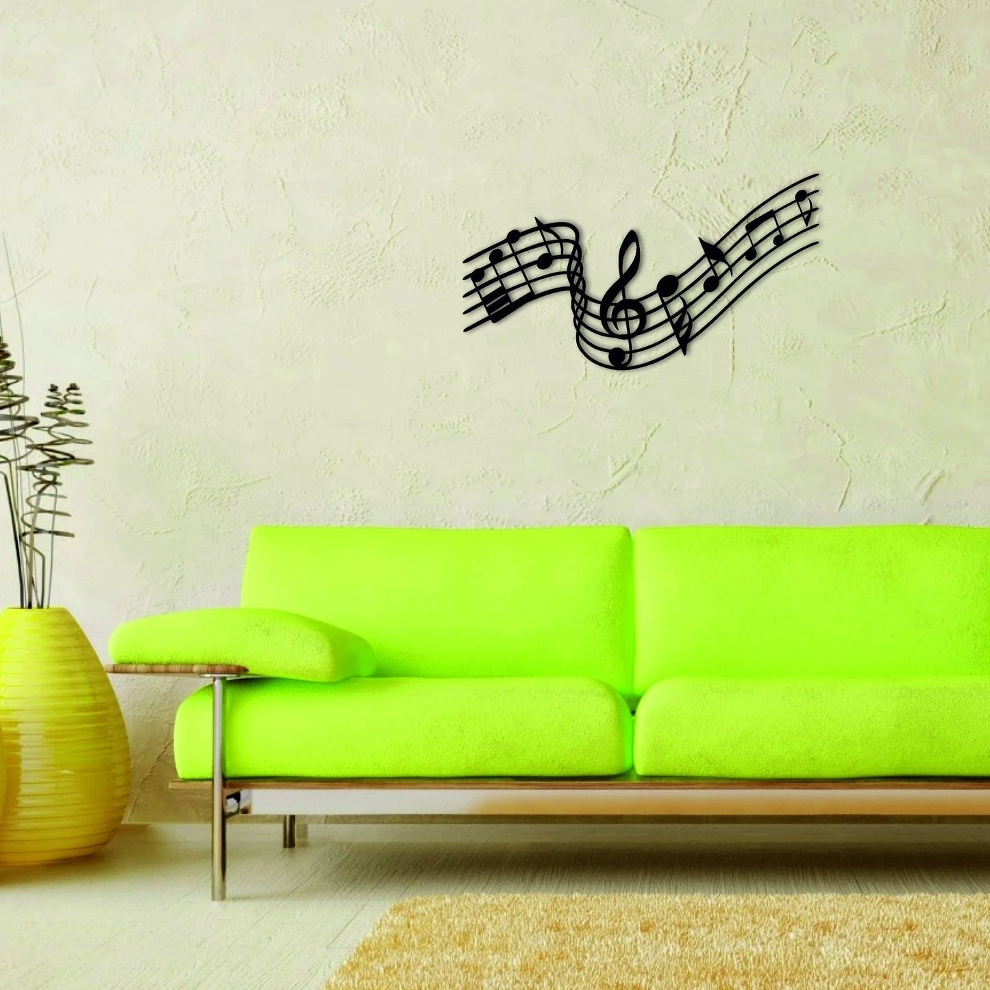 Metal Wall Decor Metal Music Decor Melody Notes Art Home Living Room Decoration Wall Hangings Music Lover Decor Office Wall Decor - 8 inches - metal sign