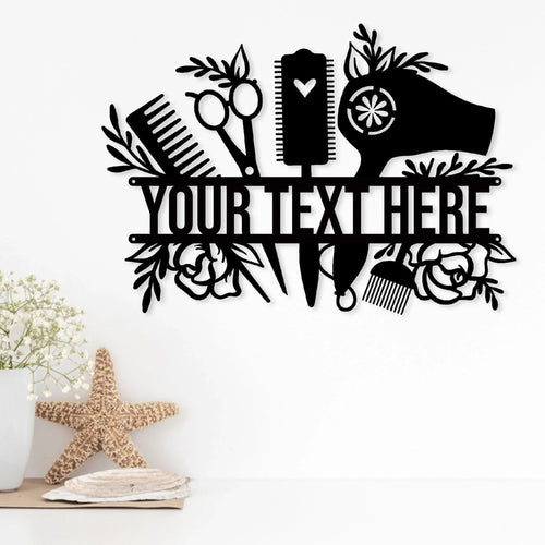 Hair Stylist Salon Metal Sign Gift For Hairdresser Barber Gift Blow Dryer Metal Sign Hair Stylist Giftsalon Decor - 8 inches - metal sign