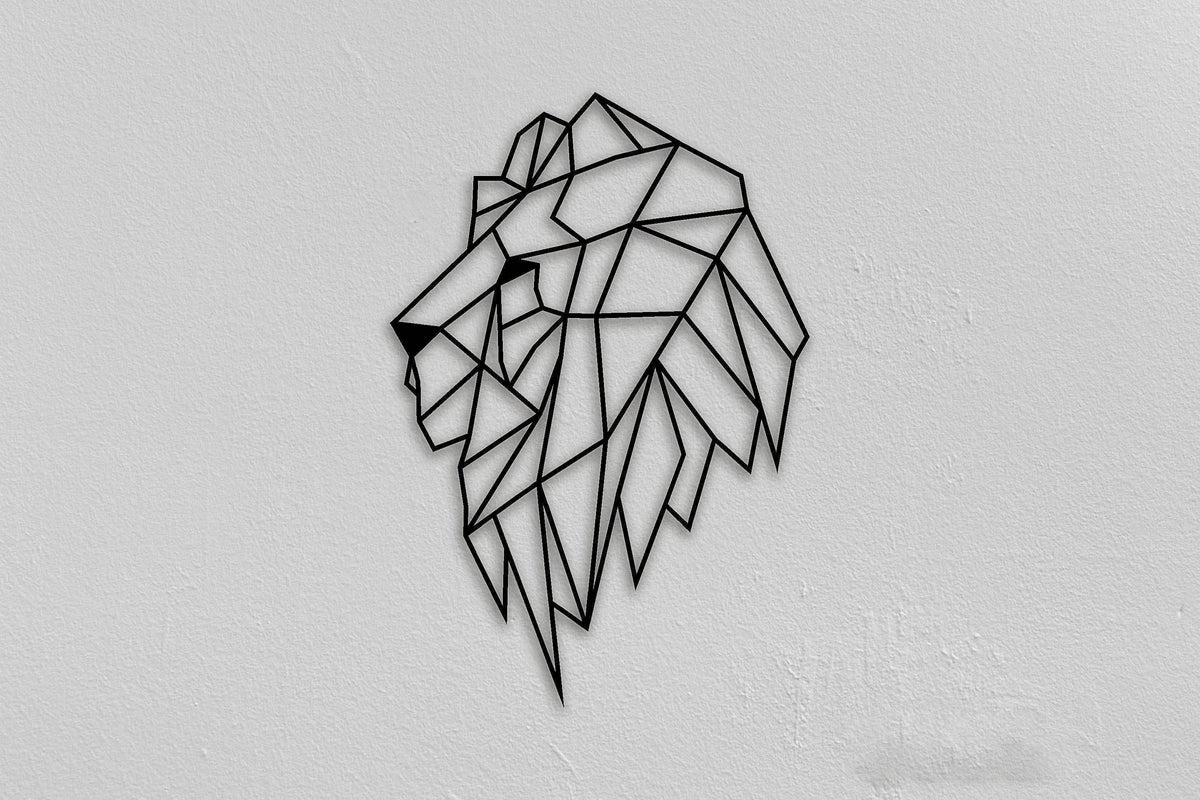 Lion Metal Wall Decoration Christmas Gifts For Him Housewarming Gift Kitchen Decor Living Room Decor Bedroom Decor - 8 inches - metal sign