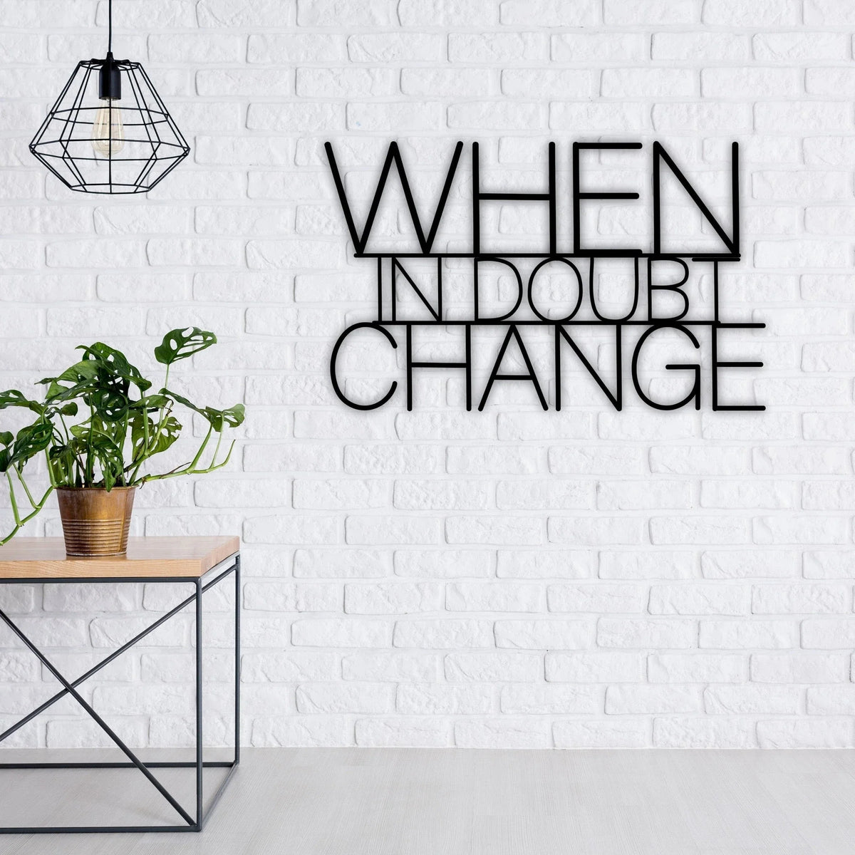 Inspirational Sign When In Doubt Change Hustle Element Hustle 24 7 Motivational Sign Metal Sign Fathers Day Sign Office Sign - 8 inches - metal sign
