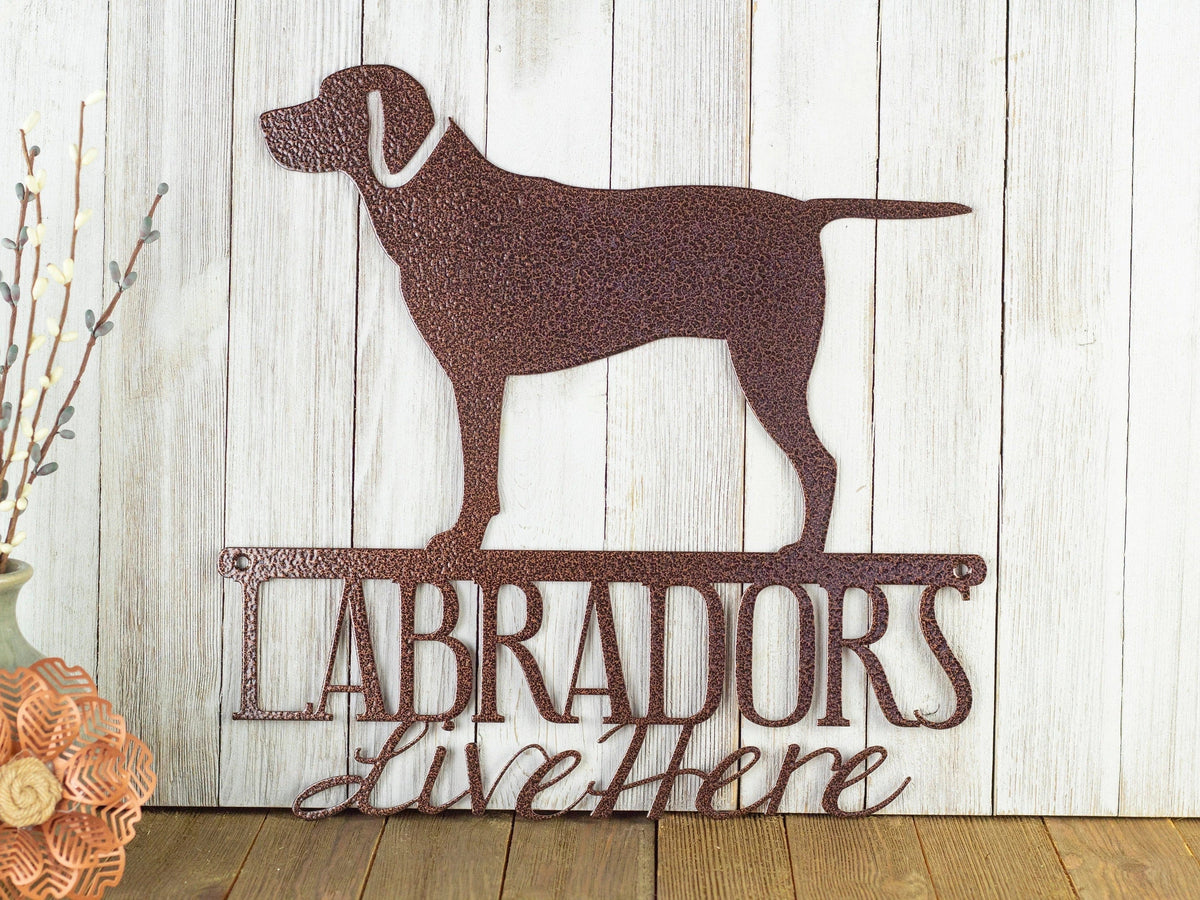 Labrador Retriever Dog Metal Sign Outdoor Sign Dog Mom Gift Laser Cut Steel - 8 inches - metal sign