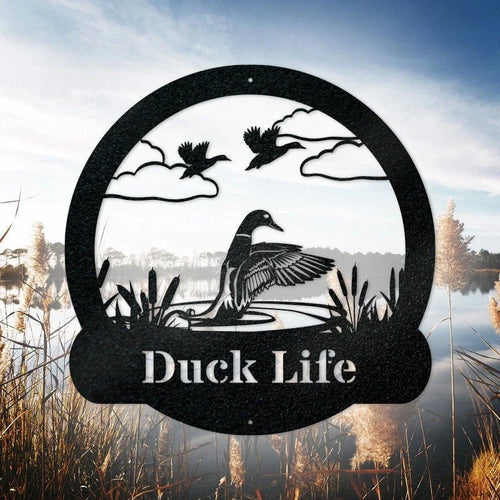 Duck Sign Duck Hunting Decor Duck Hunter Gift Duck Gift For Him Duck Name Metal Sign Fathers Day Gift - 8 inches - metal sign