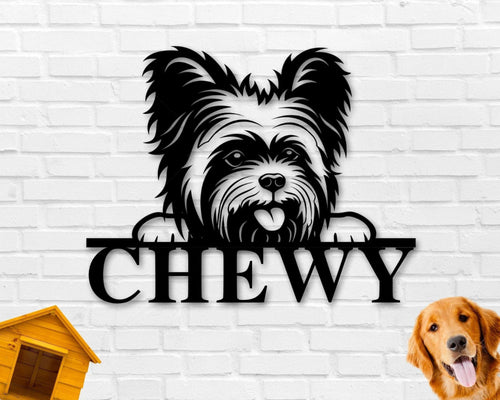 Yorkie Dog Sign Yorkie Metal Sign Yorkie Name Sign Pet Name Sign Dog Lover Sign Gift For Pet Owner Dog Sign Pet Owner Sign Dog - 8 inches - metal sign